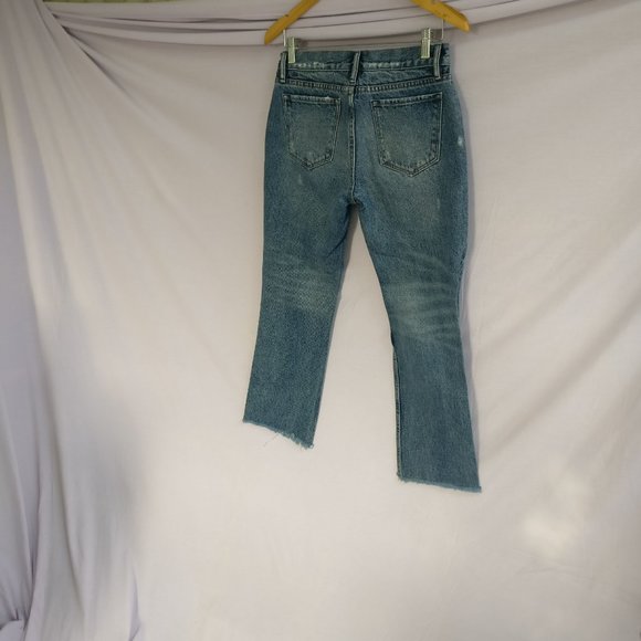 Flattering Cropped Length jeans, ALL SAINTS Serene Destroy Kick Flare Jeans w26 - Picture 10 of 11